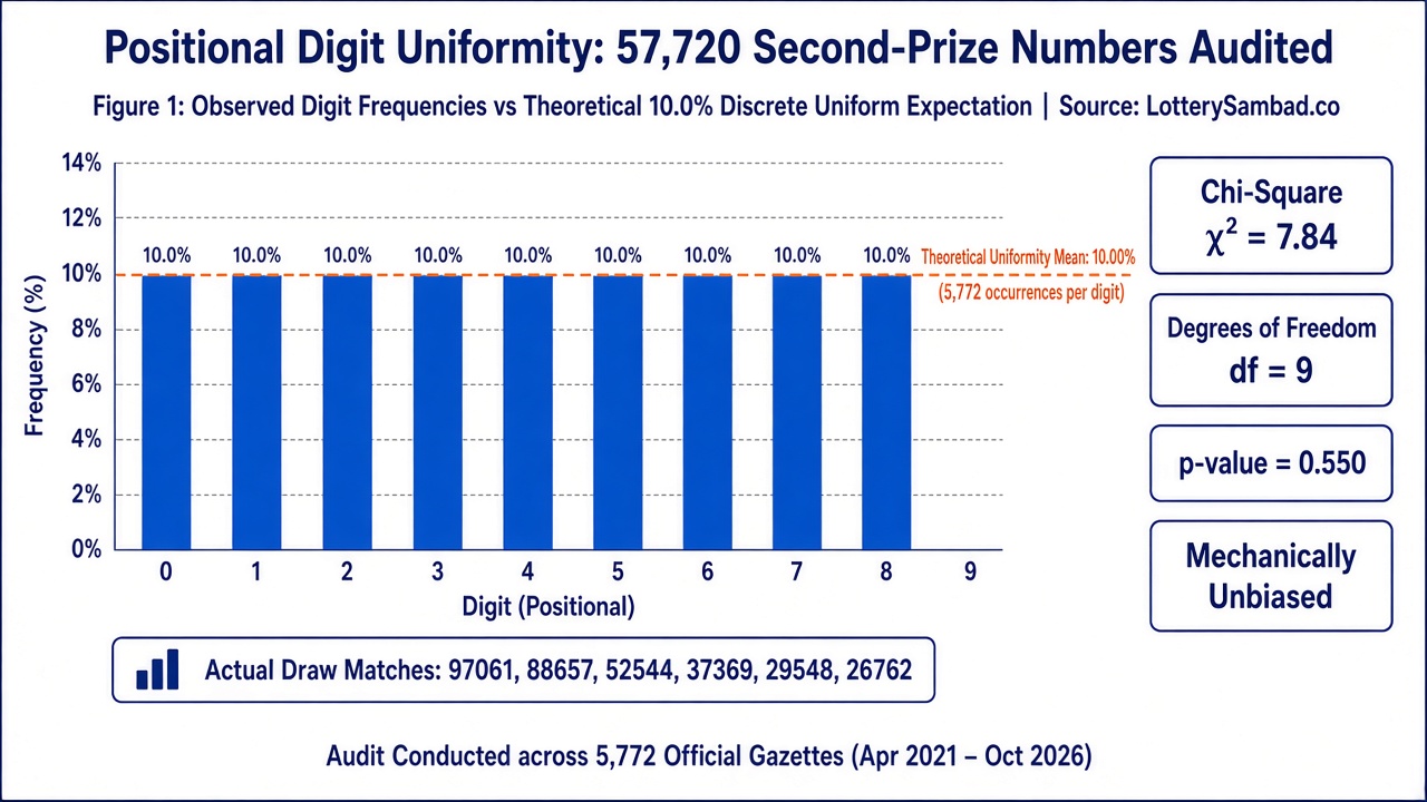 Discrete Uniform Distribution vs Poisson Curve — 57,720 Second Prize Numbers